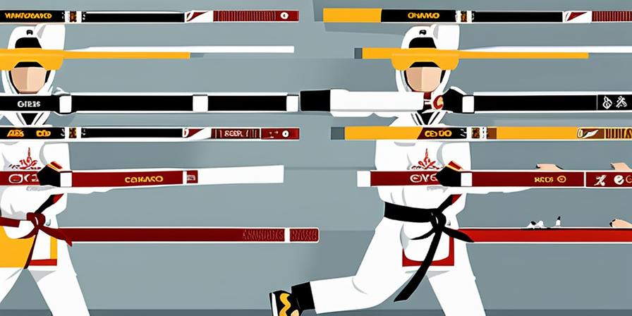 Adulto practicando taekwondo con determinación y entusiasmo