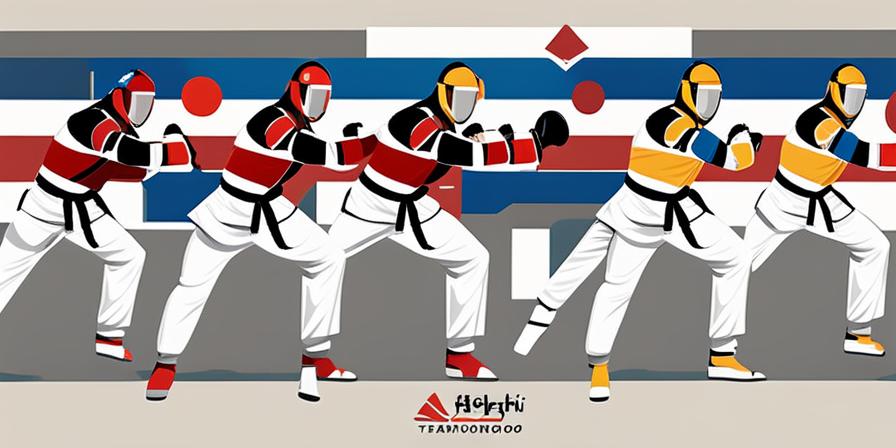 Apchigi en taekwondo, variante en acción