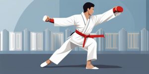 Atleta de taekwondo demostrando determinación y constancia