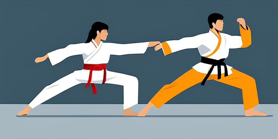 Cinturón negro ejecutando técnicas de taekwondo