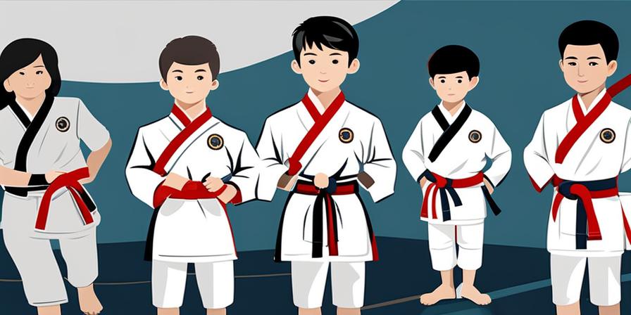 Niño practicando taekwondo con dobok de alta calidad