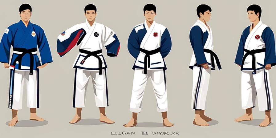 Practicante de taekwondo ejecutando 6º Taeguk