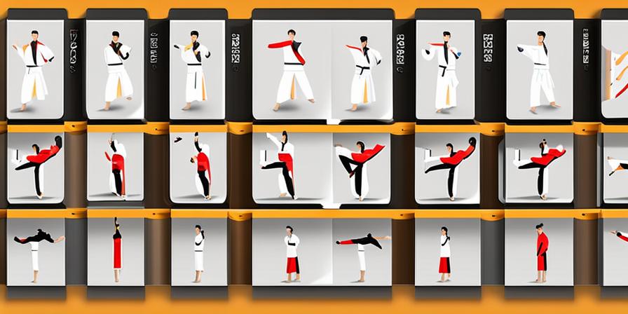 Practicante de Taekwondo realizando estiramientos