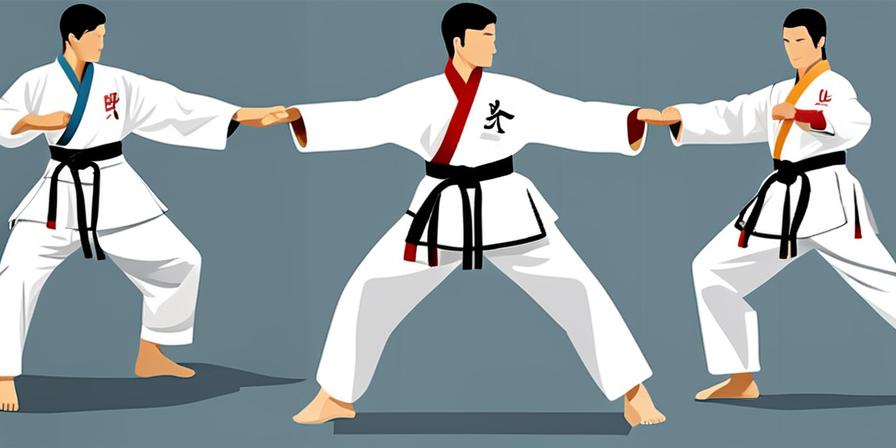 Estiramiento alto de piernas en Taekwondo