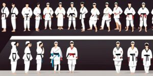 Practicante de taekwondo haciendo estiramientos flexibles