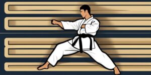 Persona haciendo estiramientos para Taekwondo y previniendo lesiones
