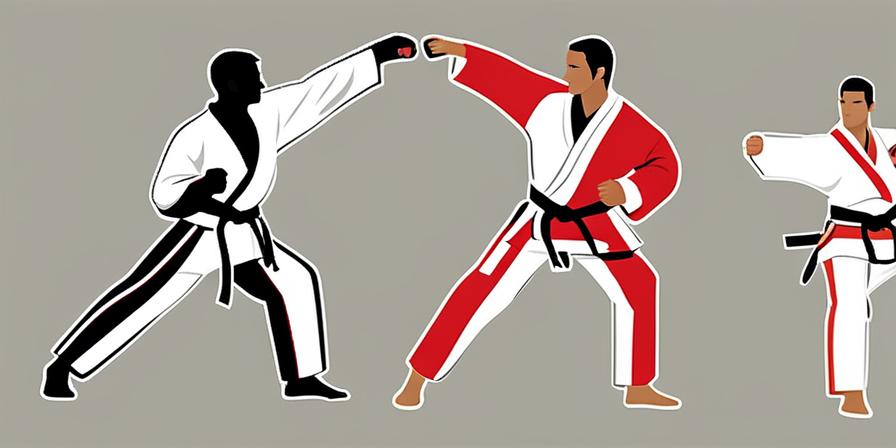 Persona practicando Taekwondo feliz y segura