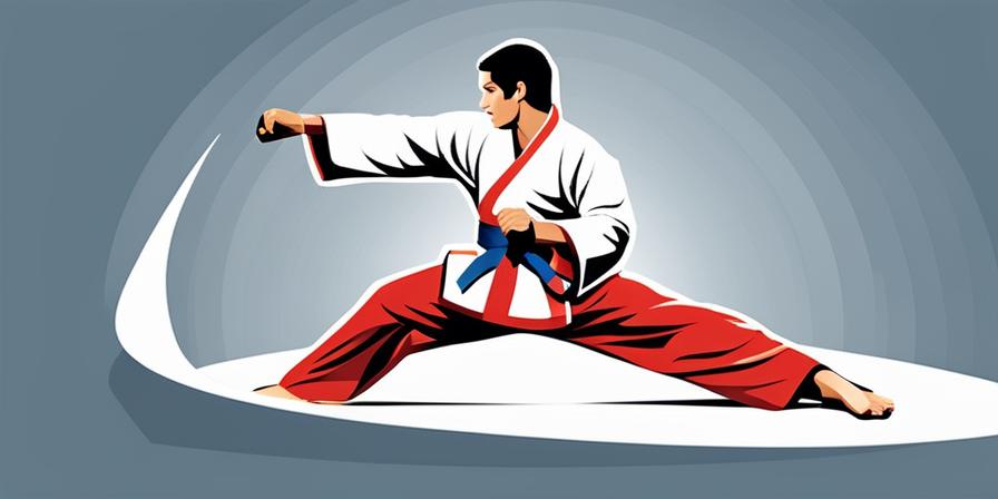 Jirugui taekwondo majestuoso en movimiento