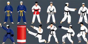 Jóvenes practicando taekwondo con responsabilidad y valores