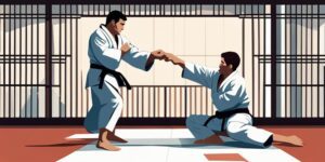 Judoka lanzando a oponente con técnica de judo
