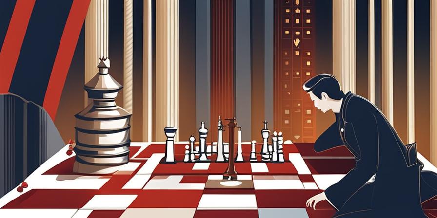 Jugador de ajedrez protegiendo su rey con una torre