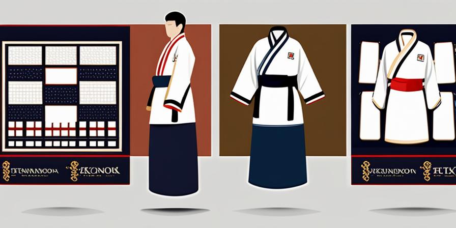 Kimono Dobok blanco con logotipo de taekwondo