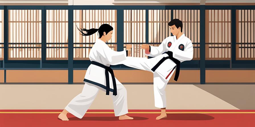 Instructor de Taekwondo inspirando valores en jóvenes
