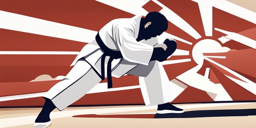 Mano cerrada en posición de golpe en taekwondo
