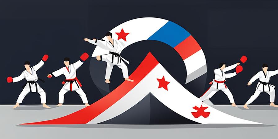 Secuencia de movimientos de Taekwondo en evolución