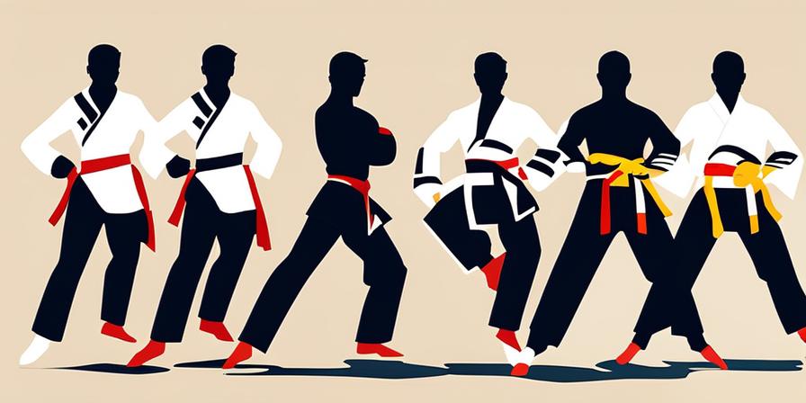 Persona practicando Taekwondo con destreza