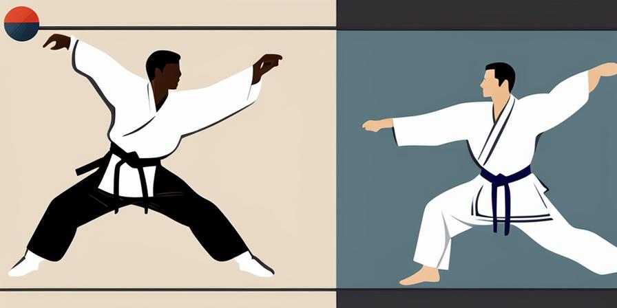 Practicante de taekwondo ejecutando una patada alta