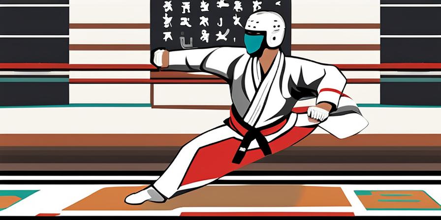 Practicante de taekwondo perfeccionando su técnica de chaligi (patada baja)