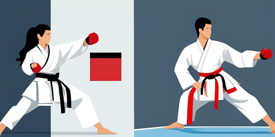 Practicante de taekwondo ejecutando una patada de fuerza