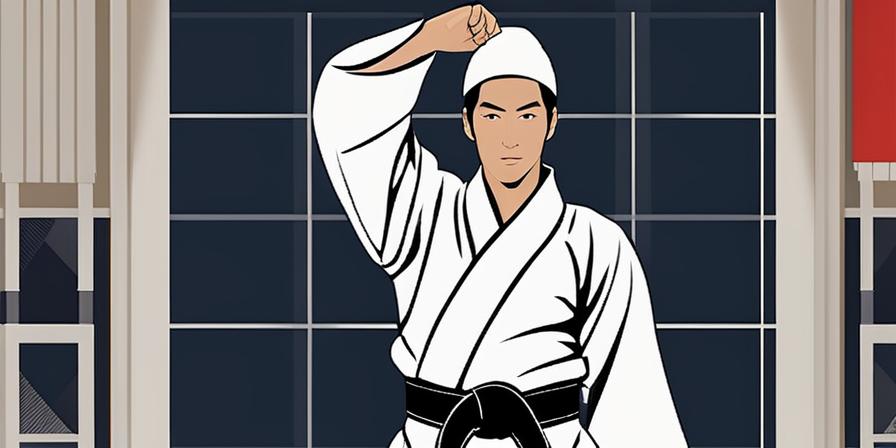Practicante de taekwondo ejecutando Taeguk I Chang con poder y elegancia