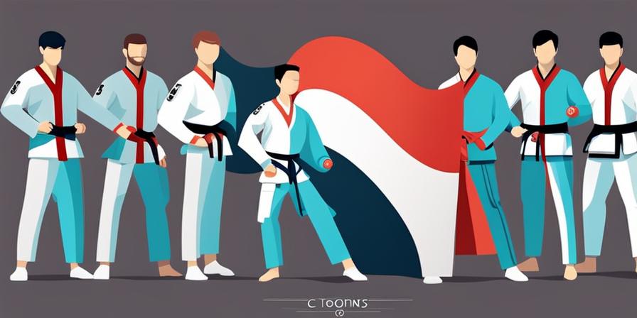 Personas practicando taekwondo, promoviendo valores y respeto