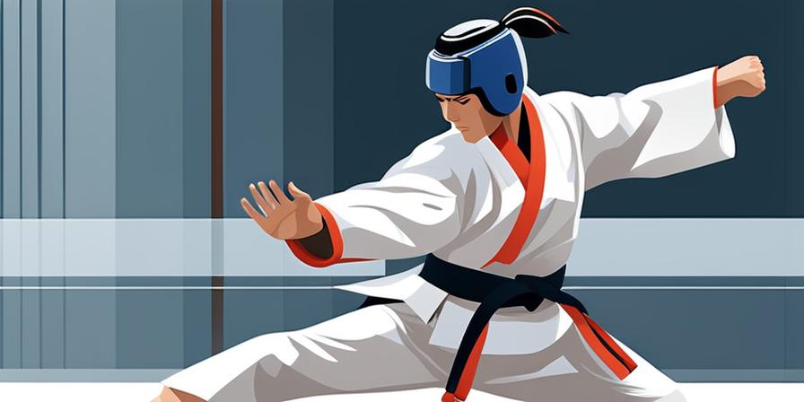 Practicante de taekwondo demostrando respeto y honestidad