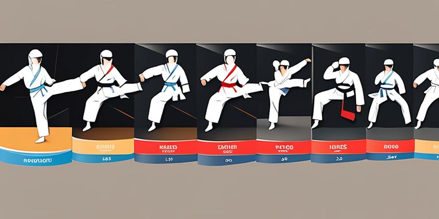 Practicante de taekwondo mostrando increíble flexibilidad al estirar