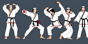 Practicante de Taekwondo mostrando fuerza, equilibrio y paz mental