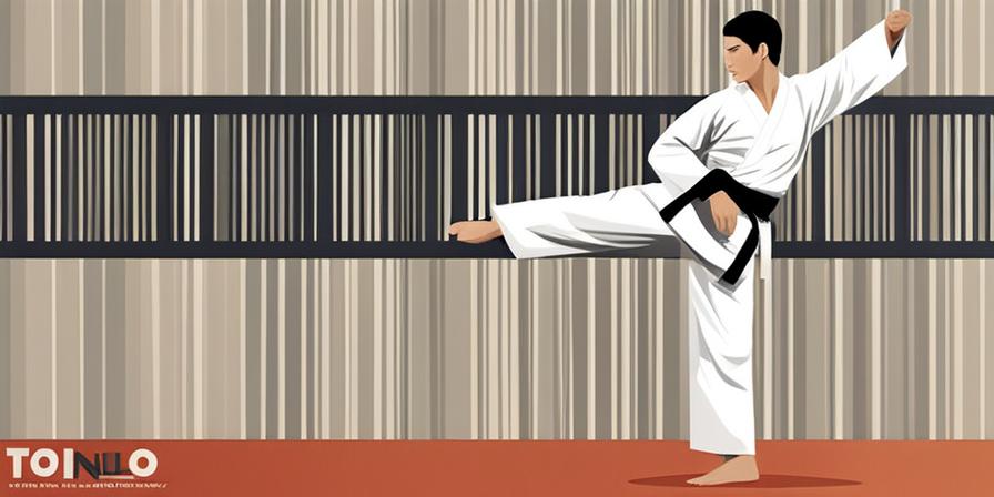 Practicante de taekwondo concentrado en una pose
