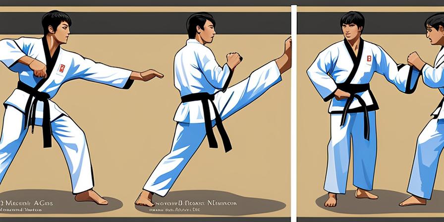 Practicante de taekwondo en posición 2