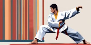Practicante de taekwondo realizando Pumse 5