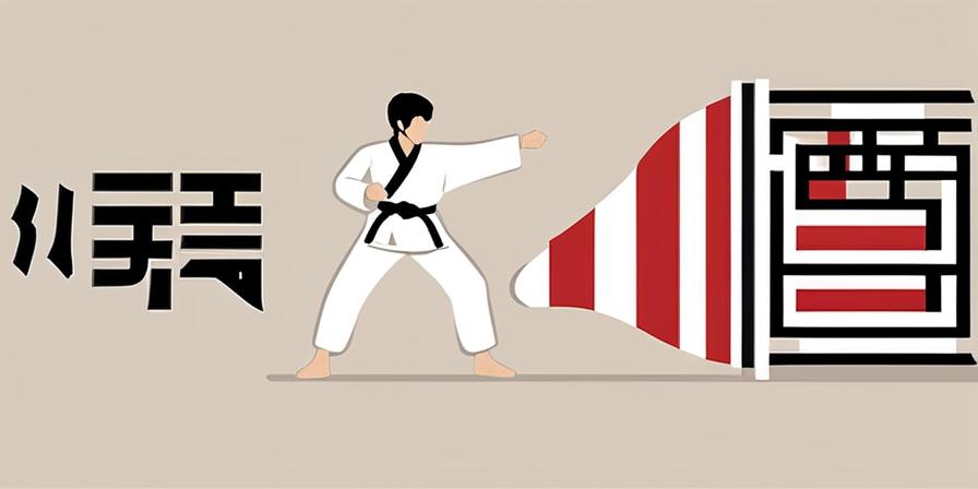 Practicante de taekwondo ejecutando la técnica chigi