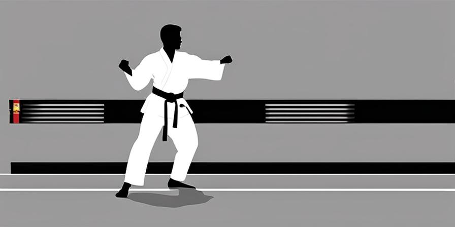 Practicante de taekwondo en postura de respeto