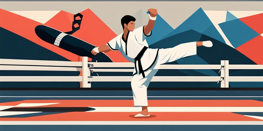 Guerrero de taekwondo superando desafíos con perseverancia