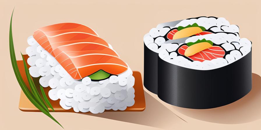 Gatchi rodeado de ingredientes para sushi