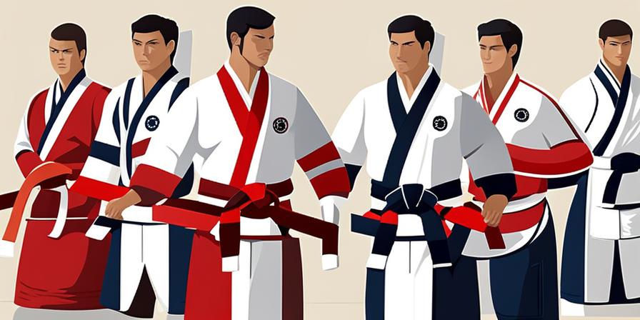 Practicante de taekwondo siguiendo las reglas en el dojang