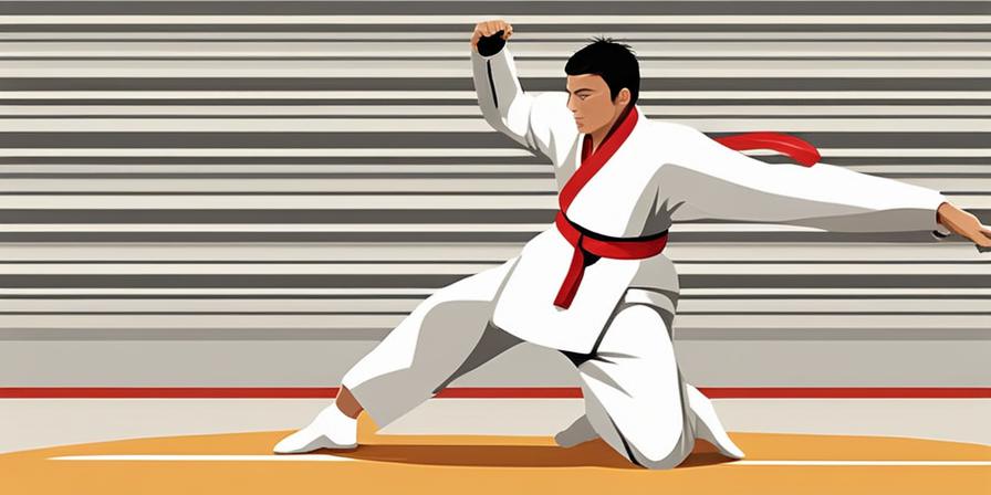 Practicante de taekwondo demostrando seguridad y confianza