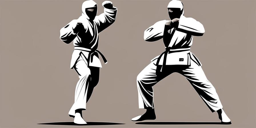Practicante de taekwondo realizando un Gawi Maki con fuerza y precisión