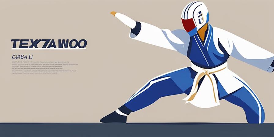 Guerrero de taekwondo superando obstáculos
