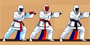 Persona realizando movimientos de puños en taekwondo