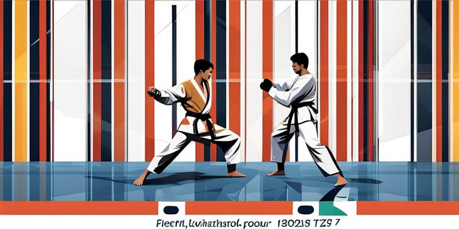 Practicante de Taekwondo ejecutando puñetazo ascendente potente