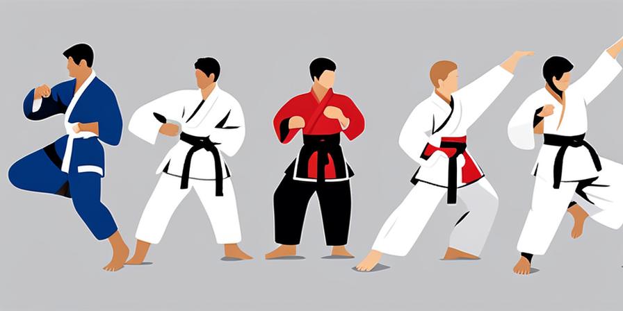 Practicantes de Taekwondo demostrando compañerismo y colaboración