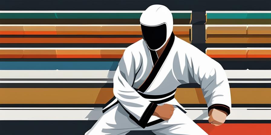 Practicante de taekwondo ejecutando posturas y movimientos precisos