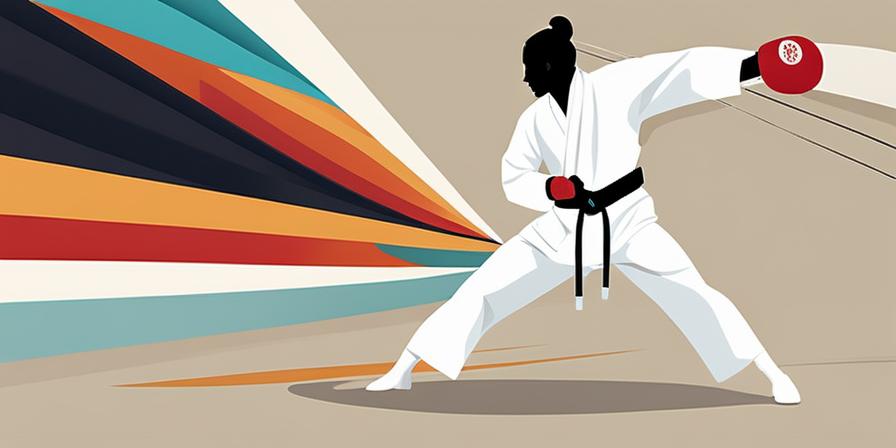 Practicante de taekwondo ejecutando una técnica avanzada