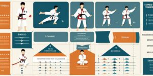 Diagrama de palabras clave: "Taekwondo términos básicos ilustrados