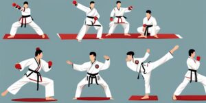 Artista marcial realizando un Tuit Chagui en Taekwondo