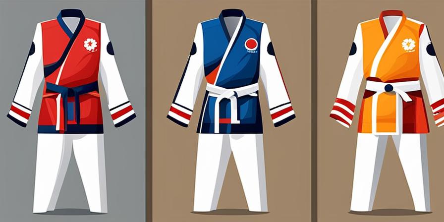 Uniforme de taekwondo con múltiples patrones y colores disponibles