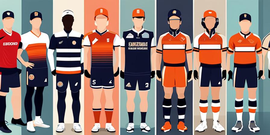 Jugadores de equipos deportivos con uniformes personalizados