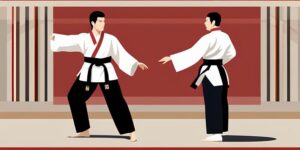 Practicante de taekwondo realiza Yop Chagui con confianza